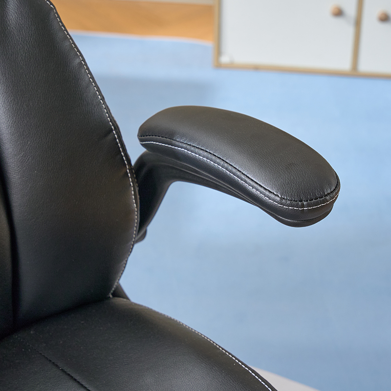 中背办公椅，可调节PU椅